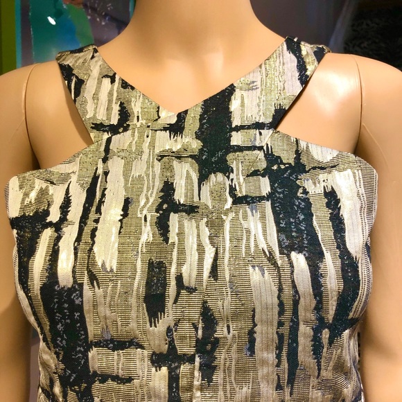 Penelope Tree Girls Gold/Black Sleeveless Dress - Picture 3 of 4